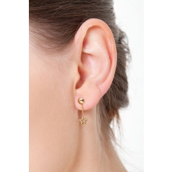 Boucles d’oreilles en or jaune 18 carats avec ’étoile 2