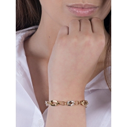 Bracelet fantaisie femme en or blanc et jaune 18k 2