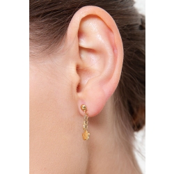 Boucles d'oreilles pour femme en or jaune 750  2