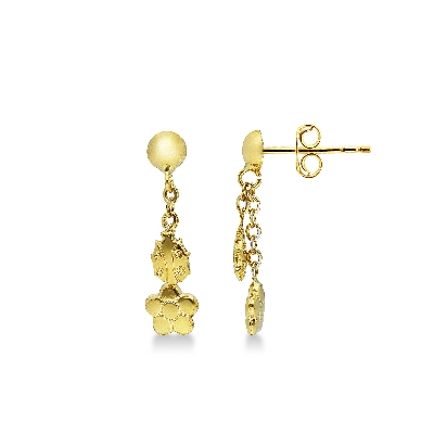 Boucles d'oreilles pour femme en or jaune 750 
