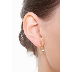 Boucles d’oreilles en or750 avec cœur 2