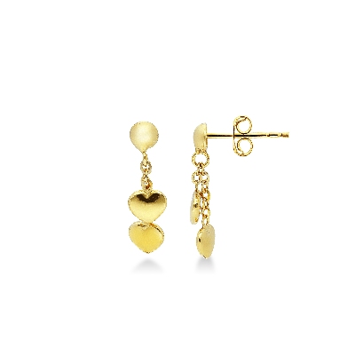 Boucles d’oreilles en or750 avec cœur