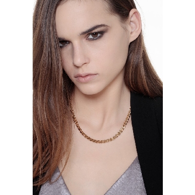 Chaîne tressée en or jaune 18 carats