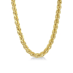 Chaîne tressée en or jaune 18 carats