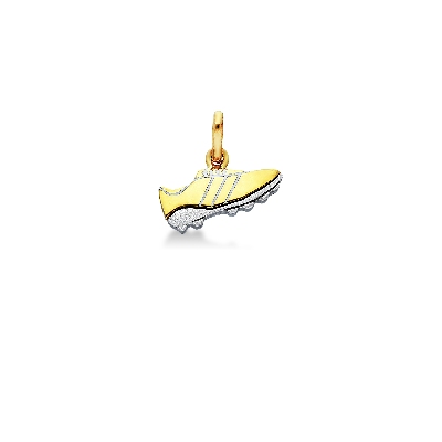 Pendentif chaussure de foot or jaune 750
