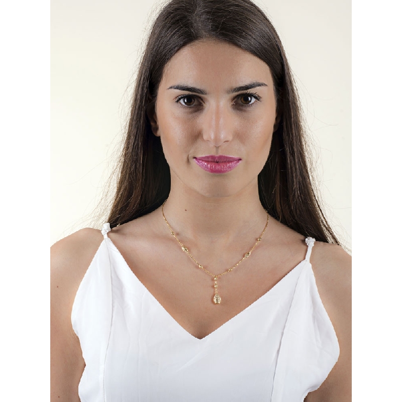 Chaîne avec gouttes en or jaune 18 carats Chaîne avec gouttes en or jaune 18 carats