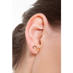 Boucles d’Oreilles Infini en Or Jaune 18k 2
