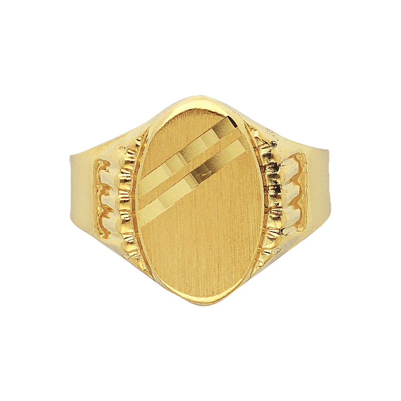 Bague Chevalier en or jaune 18k pour homme Bague Chevalier en or jaune 18k pour homme
