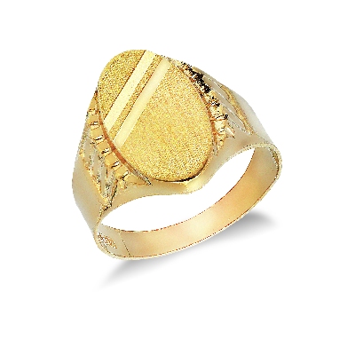 Bague Chevalier en or jaune 18k pour homme