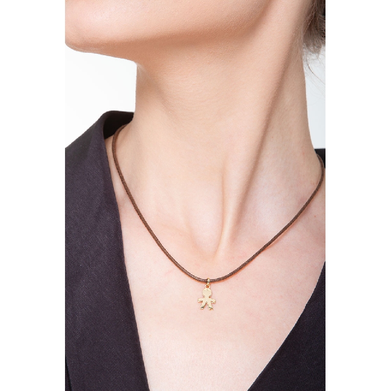 Pendentif en forme d’enfant en or jaune 18K Pendentif en forme d’enfant en or jaune 18K