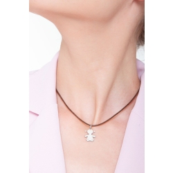 Pendentif fillette or blanc 18k 2