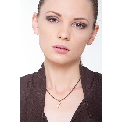 Pendentif Fillette en Or Jaune 18k