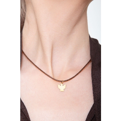 Pendentif Silhouette Petit Ange en Or Jaune 18k