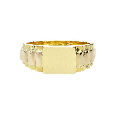 Bague or chevalière or jaune 18 k