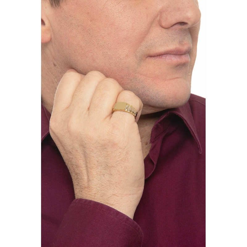 Bague or chevalière or jaune 18 k Bague or chevalière or jaune 18 k