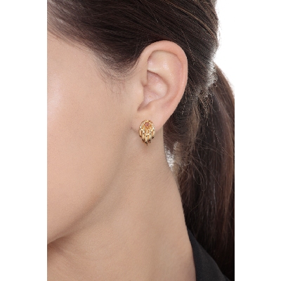 Boucles d’oreilles nœud en or jaune 18K