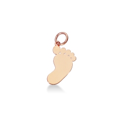 Pendentif petit pied en or rose 18k