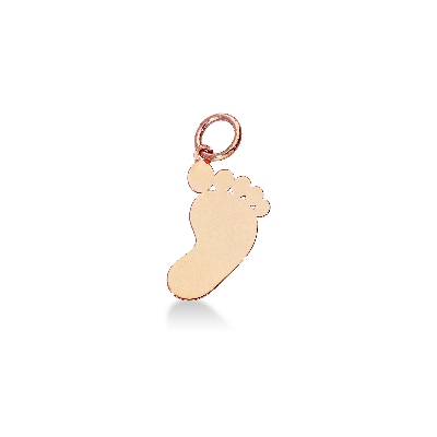Pendentif petit pied en or rose 18k