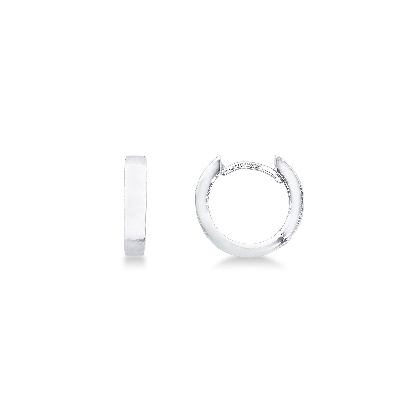 Boucles d'oreilles en or blanc 18 carats Ø 13 mm