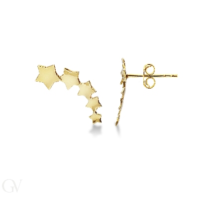 Boucles d'oreilles en or jaune 18k avec étoiles