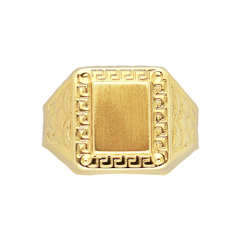 Bague chevalière homme Or Jaune 18k
