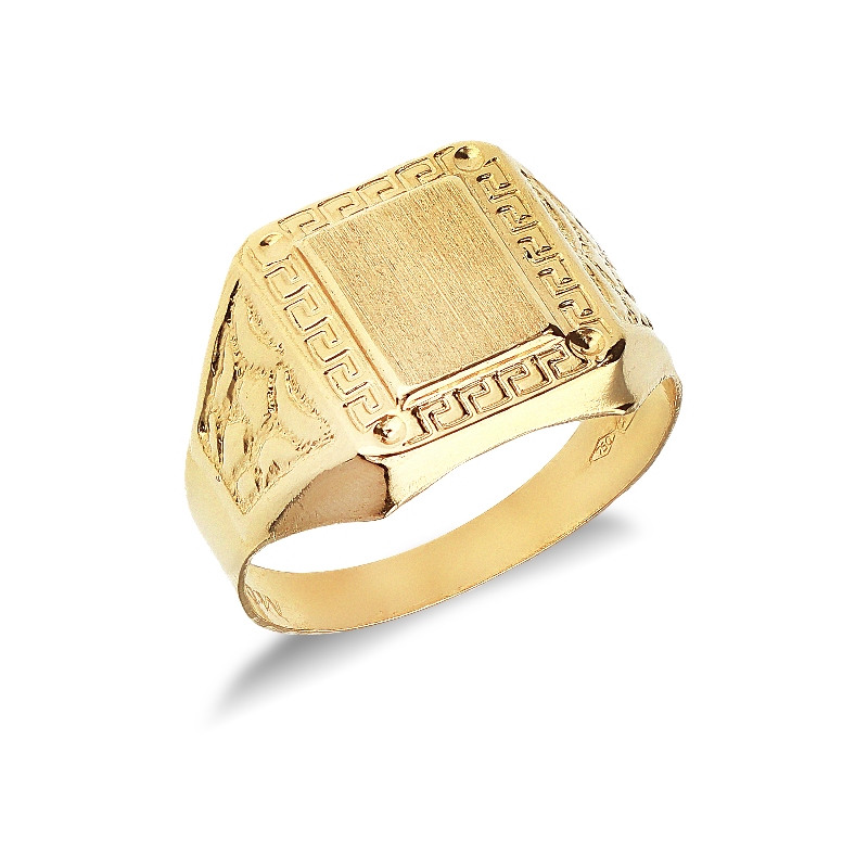 Bague chevalière homme Or Jaune 18k