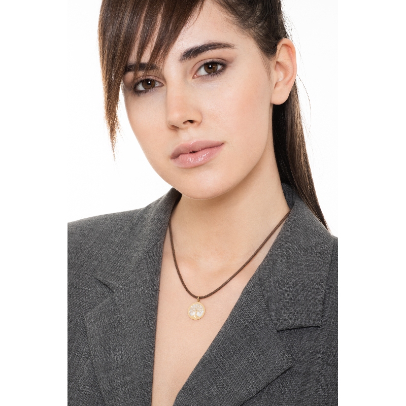 Pendentif Arbre de Vie en Or Jaune 18k et Nacre