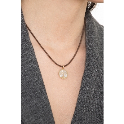 Pendentif Arbre de Vie en Or Jaune 18k et Nacre