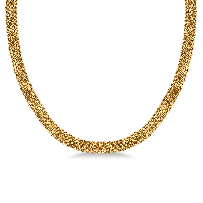 Collier en or jaune 18k, 45 cm