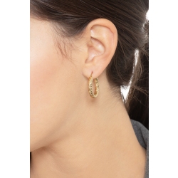 Boucles d'oreilles en créole en or jaune 18k 2