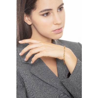 Bracelet chaîne en or jaune 18k