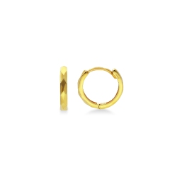 Boucles d’oreilles créoles en or jaune 18k