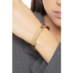 Bracelet rigide en or jaune 18 carats avec des zircons colorés 2