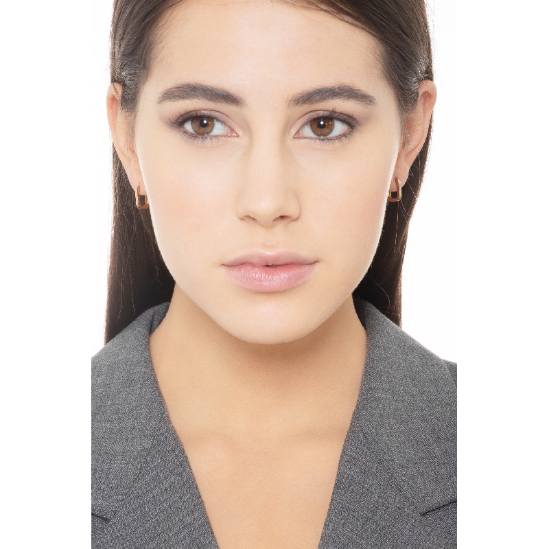 Boucles d’oreilles rectangulaires en or rose 18k Boucles d’oreilles rectangulaires en or rose 18k