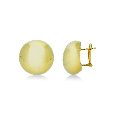 Boucles d'oreilles bouton en or jaune 18k