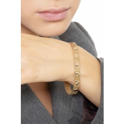 Bracelet à maillons souples en or jaune et blanc 18k 2