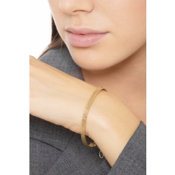 Bracelet semirigide en or jaune 18k à maille douce godronnée 2