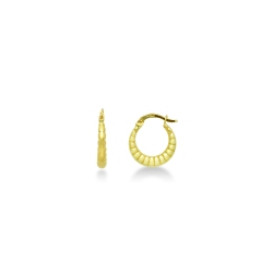 Créoles en or jaune 18k de 1,4 cm