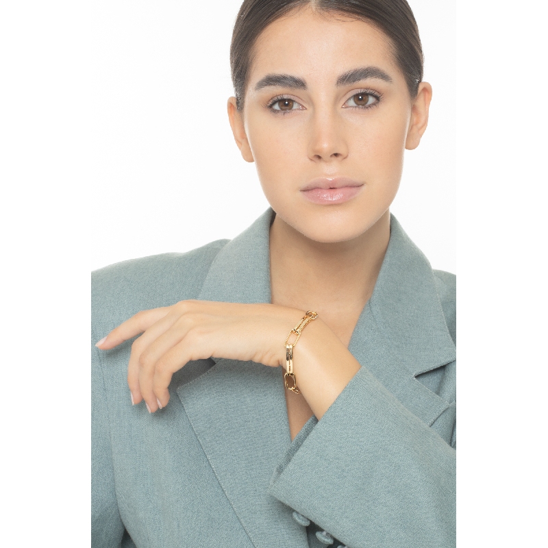 Bracelet chaîne trombone or 18k 