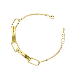 Bracelet chaîne trombone or 18k