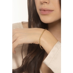 Bracelet en or jaune 18k avec maillons ovales 17 cm 2
