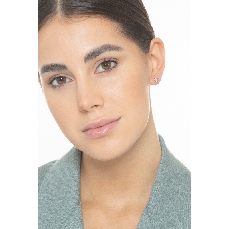 Boucles d'oreilles en or rose 18k avec cœur