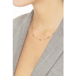Collier en or jaune 18k avec perles et anneaux 2