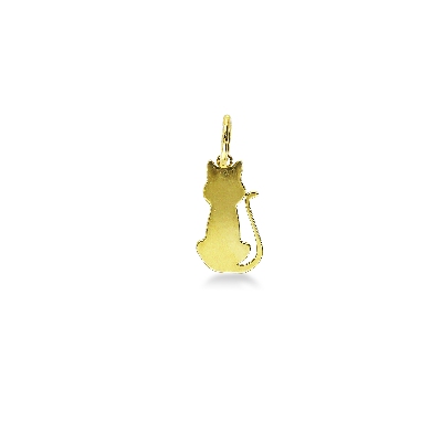 Pendentif en or jaune 18k avec chaton