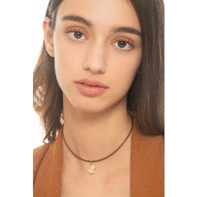 Adorable pendentif chien en or jaune 18 carats