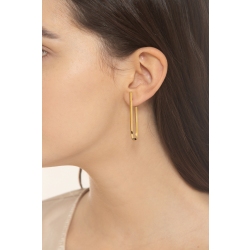 Boucles d’oreilles ovales or jaune 18k creuses 2