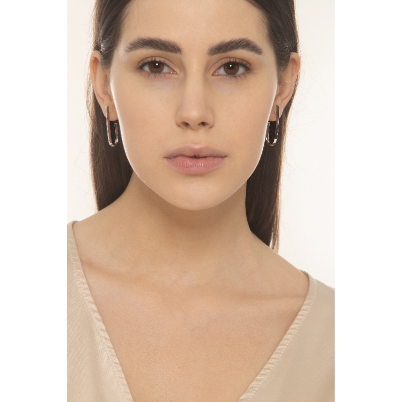 Boucles d’oreilles en U Or Blanc 18k