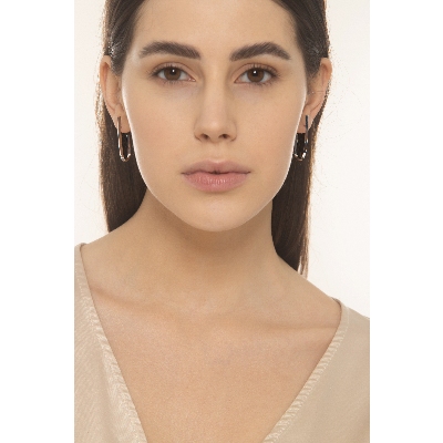 Boucles d’oreilles en U Or Blanc 18k
