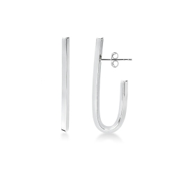 Boucles d’oreilles en U Or Blanc 18k