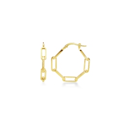 Créoles design en or jaune 18 carats